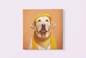 Golden Turban Yellow Labrador Wall Art Poster-Art-Dog Art, Home Decor, Labrador, Poster-4