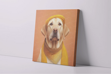 Load image into Gallery viewer, Golden Turban Yellow Labrador Wall Art Poster-Art-Dog Art, Home Decor, Labrador, Poster-3