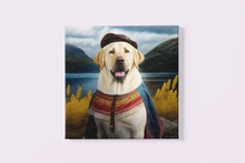 Load image into Gallery viewer, New World Nobility Yellow Labrador Wall Art Poster-Art-Dog Art, Home Decor, Labrador, Poster-4