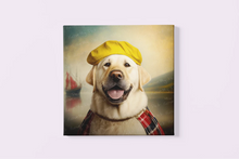 Load image into Gallery viewer, Scottish Immigrant Yellow Labrador Wall Art Poster-Art-Dog Art, Home Decor, Labrador, Poster-4