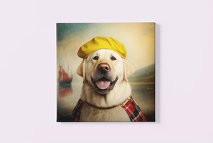 Scottish Immigrant Yellow Labrador Wall Art Poster-Art-Dog Art, Home Decor, Labrador, Poster-4