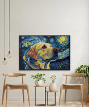 Load image into Gallery viewer, Starry Night Companion Yellow Labrador Wall Art Poster-Art-Dog Art, Dog Dad Gifts, Dog Mom Gifts, Home Decor, Labrador, Poster-4