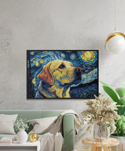 Load image into Gallery viewer, Starry Night Companion Yellow Labrador Wall Art Poster-Art-Dog Art, Dog Dad Gifts, Dog Mom Gifts, Home Decor, Labrador, Poster-5