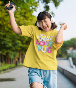 Little Love Pug Women's Cotton T-Shirt - 5 Colors-Apparel-Apparel, Pug, Shirt, T Shirt-2