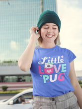 Load image into Gallery viewer, Little Love Pug Women&#39;s Cotton T-Shirt - 5 Colors-Apparel-Apparel, Pug, Shirt, T Shirt-3