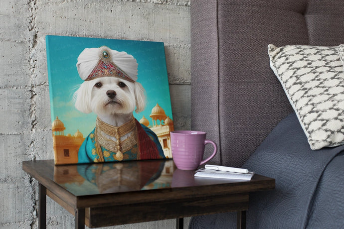 Magnificent Maharaja Maltese Wall Art Poster-Art-Dog Art, Home Decor, Maltese, Poster-1