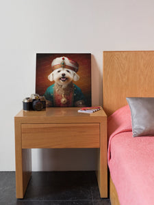 Turban Sultan Maltese Wall Art Poster-Art-Dog Art, Home Decor, Maltese, Poster-7