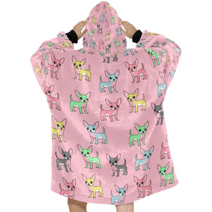 Multicolor Chihuahuas Love Blanket Hoodie for Women - 4 Colors-Apparel-Apparel, Blankets, Chihuahua-2