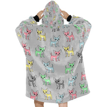 Load image into Gallery viewer, Multicolor Chihuahuas Love Blanket Hoodie for Women - 4 Colors-Apparel-Apparel, Blankets, Chihuahua-8
