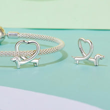 Load image into Gallery viewer, My Dachshund My Heart Sterling Silver Charm Bead
