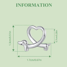 Load image into Gallery viewer, My Dachshund My Heart Sterling Silver Charm Bead