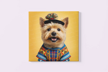 Load image into Gallery viewer, Tartan Tapestry Norwich Terrier Wall Art Poster-Art-Dog Art, Home Decor, Norwich Terrier, Poster-3