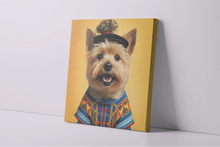 Load image into Gallery viewer, Tartan Tapestry Norwich Terrier Wall Art Poster-Art-Dog Art, Home Decor, Norwich Terrier, Poster-4