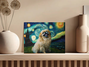 Starry Night Serenade Pekingese Wall Art Poster-Art-Dog Art, Dog Dad Gifts, Dog Mom Gifts, Home Decor, Pekingese, Poster-4