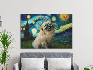 Starry Night Serenade Pekingese Wall Art Poster-Art-Dog Art, Dog Dad Gifts, Dog Mom Gifts, Home Decor, Pekingese, Poster-7