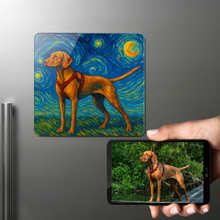Load image into Gallery viewer, Personalized Starry Night Artwork — Vizsla Fridge Magnet-Home Decor-Dog Dad Gifts,Dog Memorial Gifts,Dog Mom Gifts,Home Decor,Personalize Artwork,Vizsla-1