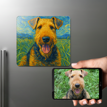 Load image into Gallery viewer, Personalized Starry Night Artwork — Wire Fox Terrier Fridge Magnet-Home Decor-Dog Dad Gifts,Dog Memorial Gifts,Dog Mom Gifts,Home Decor,Personalize Artwork,Wire Fox Terrier-1