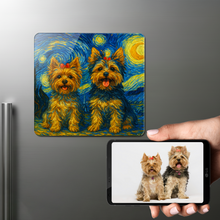 Load image into Gallery viewer, Personalized Starry Night Artwork — Yorkshire Terrier Fridge Magnet-Home Decor-Dog Dad Gifts,Dog Memorial Gifts,Dog Mom Gifts,Home Decor,Personalize Artwork,Yorkshire Terrier-1