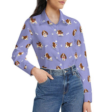 Load image into Gallery viewer, Playful Basset Hound Love Women's Shirt