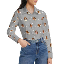 Load image into Gallery viewer, Playful Basset Hound Love Women's Shirt
