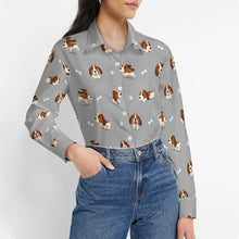 Load image into Gallery viewer, Playful Basset Hound Love Women's Shirt