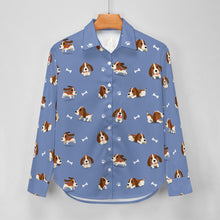 Load image into Gallery viewer, Playful Basset Hound Love Women's Shirt