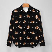 Load image into Gallery viewer, Playful Basset Hound Love Women's Shirt