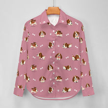Load image into Gallery viewer, Playful Basset Hound Love Women's Shirt