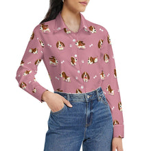 Load image into Gallery viewer, Playful Basset Hound Love Women's Shirt