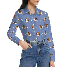Load image into Gallery viewer, Playful Basset Hound Love Women's Shirt