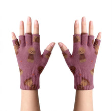 Load image into Gallery viewer, Playful Doodle Touch Screen Gloves-Accessories-Accessories,Dog Dad Gifts,Dog Mom Gifts,Doodle,Gloves-Rose gold-Fingerless Gloves-3