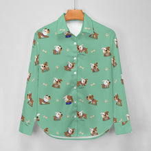 Load image into Gallery viewer, Playful English Bulldog Adventures Women's Shirt