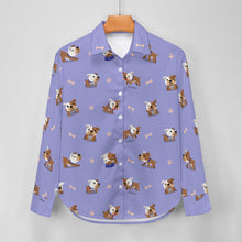 Load image into Gallery viewer, Playful English Bulldog Adventures Women's Shirt