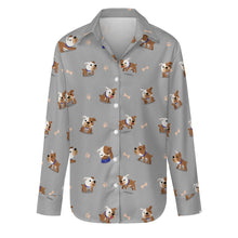 Load image into Gallery viewer, Playful English Bulldog Adventures Women's Shirt