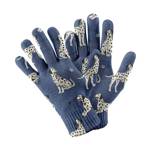 Playful Dalmatians love Touch Screen Gloves-Accessories-Accessories, Dog Dad Gifts, Dog Mom Gifts, Gloves-Navy-3