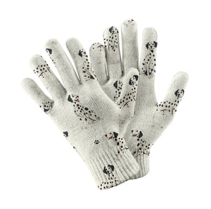 Playful Dalmatians love Touch Screen Gloves-Accessories-Accessories, Dog Dad Gifts, Dog Mom Gifts, Gloves-White-2