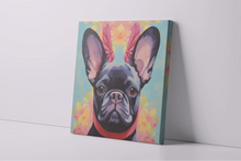 Load image into Gallery viewer, Poise and Petals Black French Bulldog Wall Art Poster-Art-Dog Art, French Bulldog, Home Decor, Poster-3