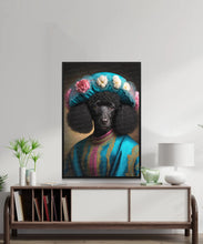 Load image into Gallery viewer, Turquoise Taffeta Black Poodle Wall Art Poster-Art-Dog Art, Dog Dad Gifts, Dog Mom Gifts, Home Decor, Poodle, Poster-6