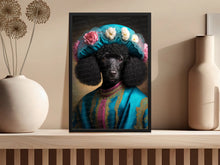 Load image into Gallery viewer, Turquoise Taffeta Black Poodle Wall Art Poster-Art-Dog Art, Dog Dad Gifts, Dog Mom Gifts, Home Decor, Poodle, Poster-5