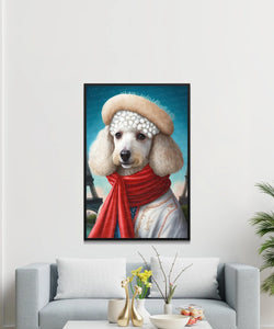 Parisian Fantasy White Poodle Wall Art Poster-Art-Dog Art, Dog Dad Gifts, Dog Mom Gifts, Home Decor, Poodle, Poster-2