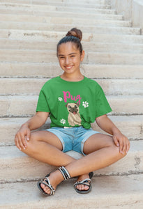 Proud Pug Mama Women's Cotton T-Shirt - 5 Colors-Apparel-Apparel, Pug, Shirt, T Shirt-Green-Small-5