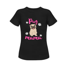 Load image into Gallery viewer, Proud Pug Mama Women&#39;s Cotton T-Shirt - 5 Colors-Apparel-Apparel, Pug, Shirt, T Shirt-6