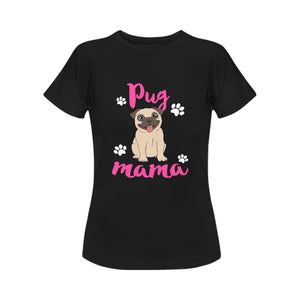 Proud Pug Mama Women's Cotton T-Shirt - 5 Colors-Apparel-Apparel, Pug, Shirt, T Shirt-6