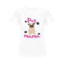 Load image into Gallery viewer, Proud Pug Mama Women&#39;s Cotton T-Shirt - 5 Colors-Apparel-Apparel, Pug, Shirt, T Shirt-7