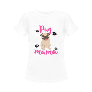 Proud Pug Mama Women's Cotton T-Shirt - 5 Colors-Apparel-Apparel, Pug, Shirt, T Shirt-7