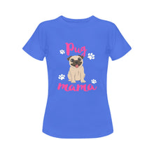 Load image into Gallery viewer, Proud Pug Mama Women&#39;s Cotton T-Shirt - 5 Colors-Apparel-Apparel, Pug, Shirt, T Shirt-9