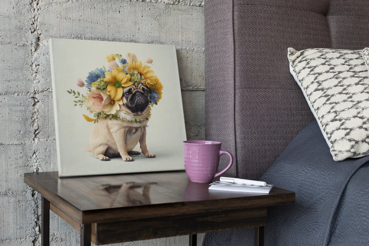 Blooming Whimsy Floral Pug Wall Art Poster-Art-Dog Art, Dog Dad Gifts, Dog Mom Gifts, Home Decor, Poster, Pug-8