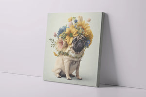 Blooming Whimsy Floral Pug Wall Art Poster-Art-Dog Art, Dog Dad Gifts, Dog Mom Gifts, Home Decor, Poster, Pug-4