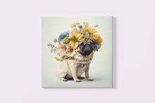 Load image into Gallery viewer, Blooming Whimsy Floral Pug Wall Art Poster-Art-Dog Art, Dog Dad Gifts, Dog Mom Gifts, Home Decor, Poster, Pug-3