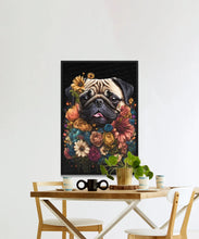 Load image into Gallery viewer, Blooming Whimsy Floral Pug Wall Art Poster-Art-Dog Art, Dog Dad Gifts, Dog Mom Gifts, Home Decor, Poster, Pug-6